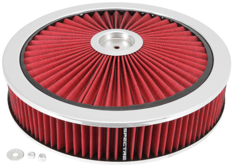 Spectre ExtraFlow HPR Air Cleaner Assembly 14in. x 3in. - Red Spectre ExtraFlow HPR Air Cleaner Assembly 14in. x 3in. - Red