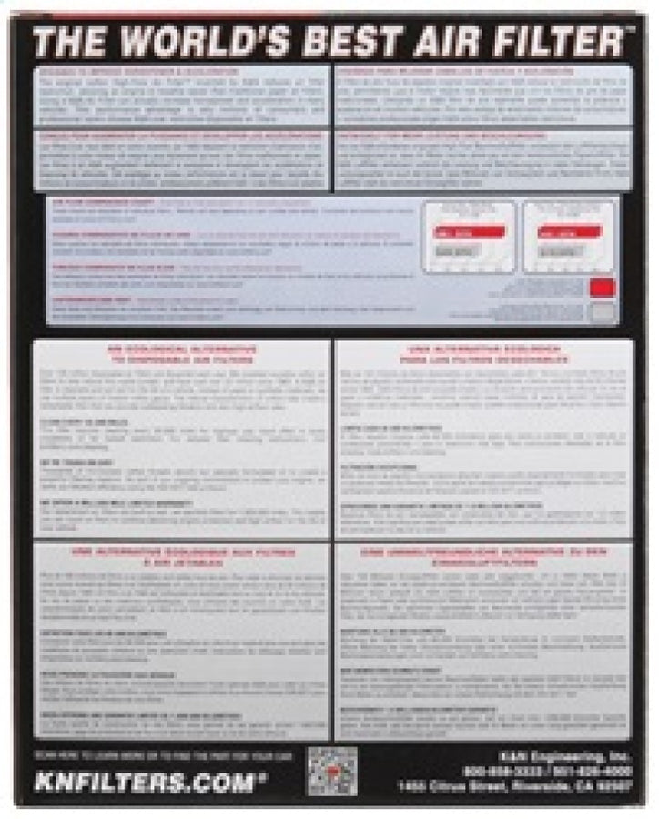 K&N Replacement Air Filter for 13-15 Audi RS5 V8 4.2L - Left K&N Replacement Air Filter for 13-15 Audi RS5 V8 4.2L - Left