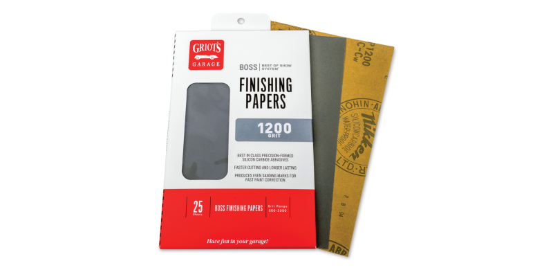 Griots Garage BOSS Finishing Papers - 1200g - 5 .5in x 9in (25 Sheets) Griots Garage BOSS Finishing Papers - 1200g - 5 .5in x 9in (25 Sheets)
