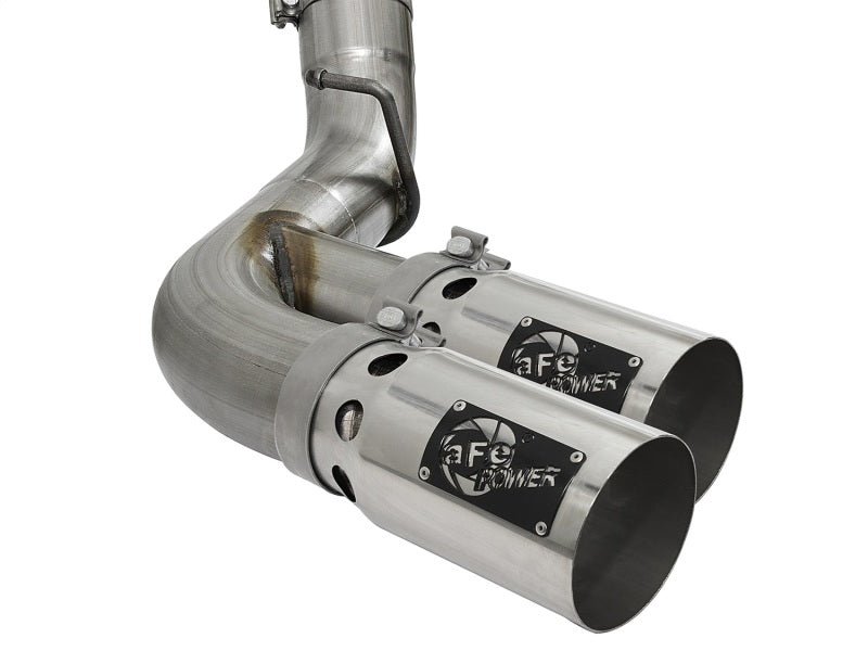 aFe Victory Series 4in 409-SS DPF-Back Exhaust w/ Dual Polished Tips 2017 GM Duramax V8-6.6L(td) L5P aFe Victory Series 4in 409-SS DPF-Back Exhaust w/ Dual Polished Tips 2017 GM Duramax V8-6.6L(td) L5P