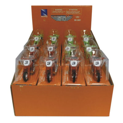 New Ray Toys Pullback Mini Dirtbike Assortment 4 Styles/24PC Scale - 1:32