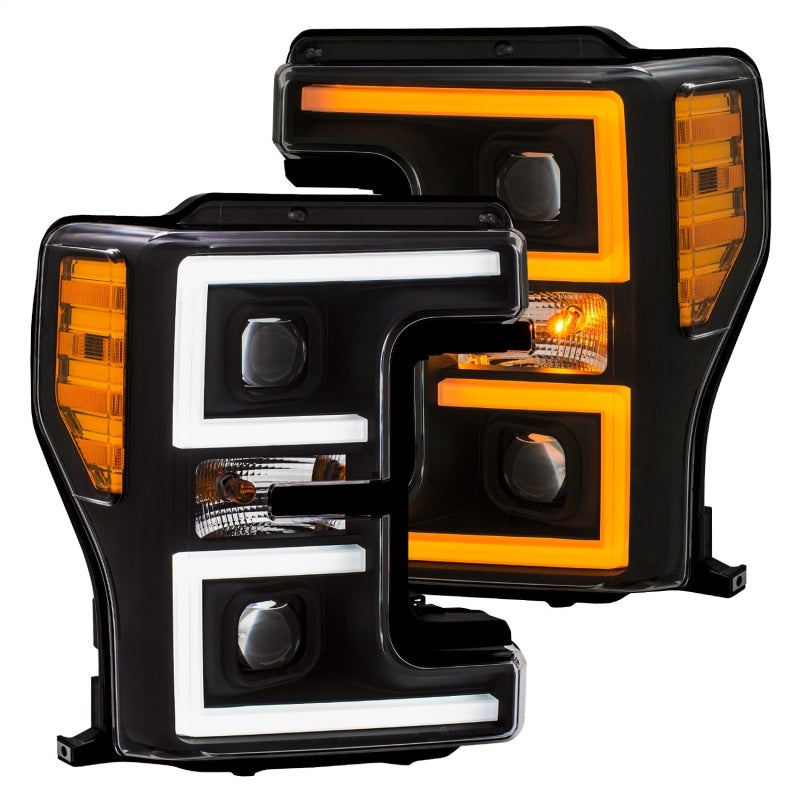 ANZO LED Headlights 17-18 Ford F-250 Super Duty Plank-Style L.E.D. Headlight Black (Pair) ANZO LED Headlights 17-18 Ford F-250 Super Duty Plank-Style L.E.D. Headlight Black (Pair)