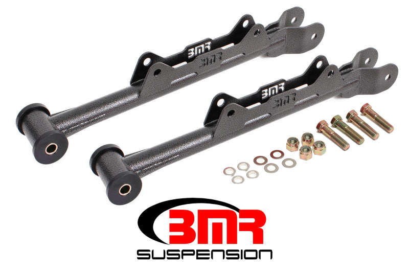 BMR 10-15 5th Gen Camaro Chrome Moly Non-Adj. Rear Lower Control Arms (Delrin) - Black Hammertone BMR 10-15 5th Gen Camaro Chrome Moly Non-Adj. Rear Lower Control Arms (Delrin) - Black Hammertone