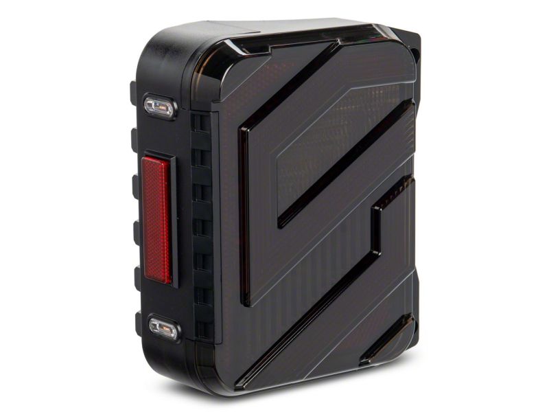 Raxiom 07-18 Jeep Wrangler JK Axial Series Trident LED Tail Lights- Blk Housing (Smoked Lens) Raxiom 07-18 Jeep Wrangler JK Axial Series Trident LED Tail Lights- Blk Housing (Smoked Lens)