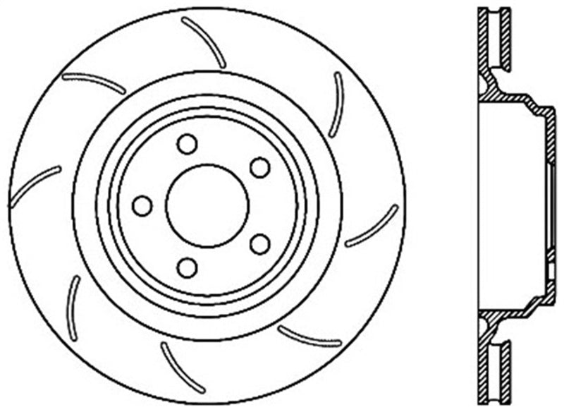 StopTech 08-17 Dodge Challenger Cryo Slotted Rear Right Sport Brake Rotor StopTech 08-17 Dodge Challenger Cryo Slotted Rear Right Sport Brake Rotor