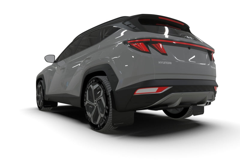 Rally Armor 22-24 Hyundai Tucson Black UR Mud Flap - Metallic Black Logo Rally Armor 22-24 Hyundai Tucson Black UR Mud Flap - Metallic Black Logo