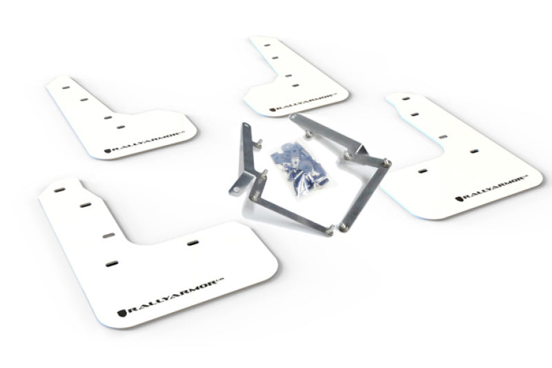 Rally Armor 17-21 Honda Civic Sport/Sport Touring White UR Mud Flap w/Black Logo Rally Armor 17-21 Honda Civic Sport/Sport Touring White UR Mud Flap w/Black Logo