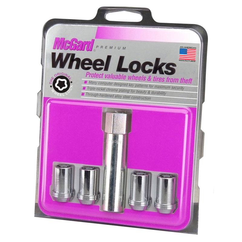 McGard Wheel Lock Nut Set - 4pk. (Tuner / Cone Seat) M12X1.25 / 13/16 Hex / 1.24in. Length - Chrome McGard Wheel Lock Nut Set - 4pk. (Tuner / Cone Seat) M12X1.25 / 13/16 Hex / 1.24in. Length - Chrome