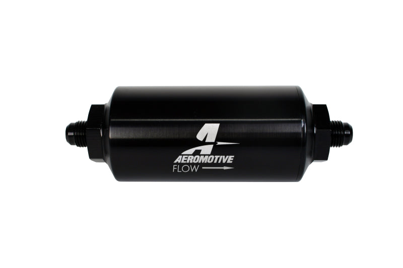 Aeromotive In-Line Filter - (AN-6 Male) 10 Micron Microglass Element Bright Dip Black Finish Aeromotive In-Line Filter - (AN-6 Male) 10 Micron Microglass Element Bright Dip Black Finish