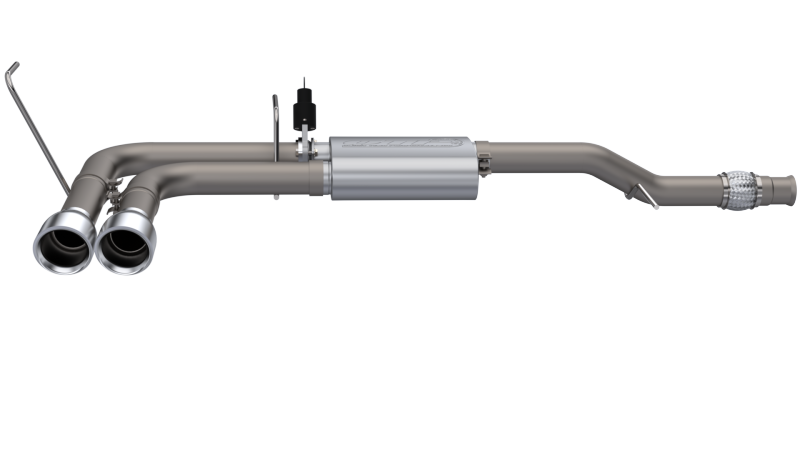 QTP 14-18 Chevy Silverado 1500 4.8L/5.3L EC/CC SB 304SS Screamer Cat-Back Side Exit w/4.5in Tips QTP 14-18 Chevy Silverado 1500 4.8L/5.3L EC/CC SB 304SS Screamer Cat-Back Side Exit w/4.5in Tips