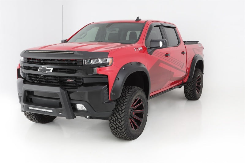 Bushwacker 19-21 Chevrolet Silverado 1500 Pocket Style Flares 4pc - Black Bushwacker 19-21 Chevrolet Silverado 1500 Pocket Style Flares 4pc - Black