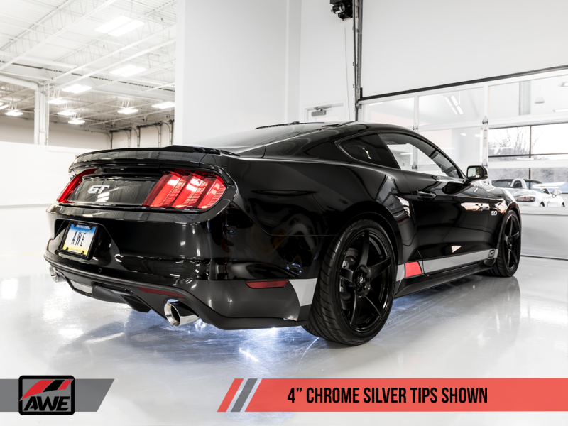 AWE Tuning S550 Mustang GT Cat-back Exhaust - Track Edition (Chrome Silver Tips) AWE Tuning S550 Mustang GT Cat-back Exhaust - Track Edition (Chrome Silver Tips)