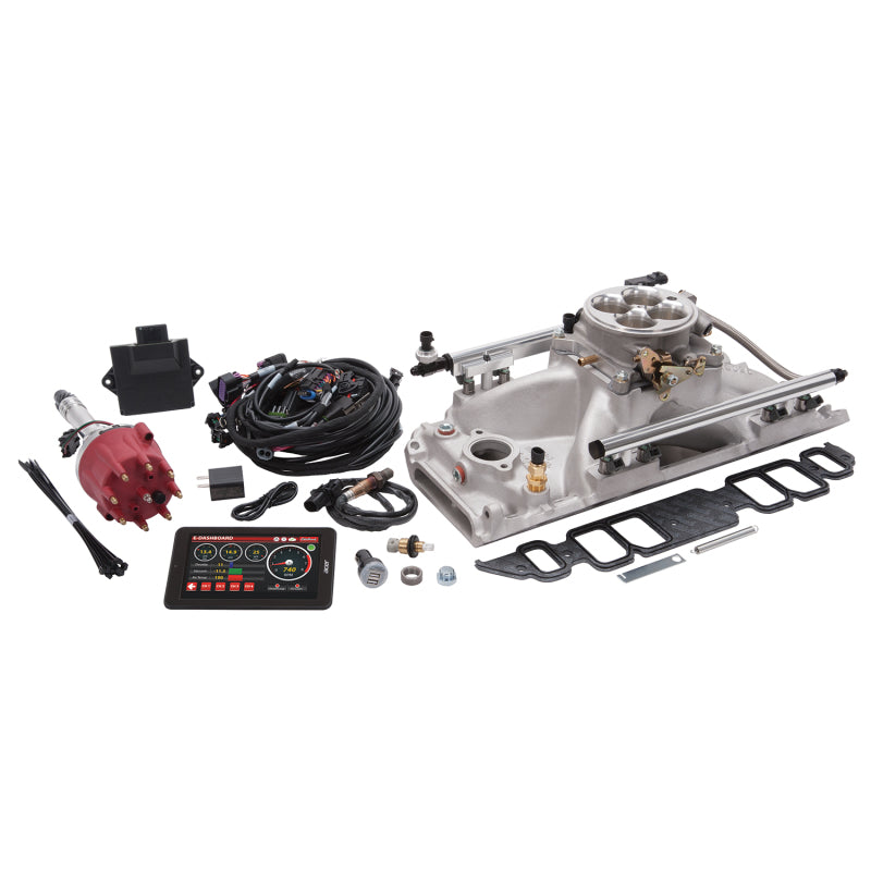 Edelbrock Pro Flo 4 EFI System Seq Port BBC Rect Port 9.8 Deck 775 Max HP 60lb/hr Satin Finish Edelbrock Pro Flo 4 EFI System Seq Port BBC Rect Port 9.8 Deck 775 Max HP 60lb/hr Satin Finish