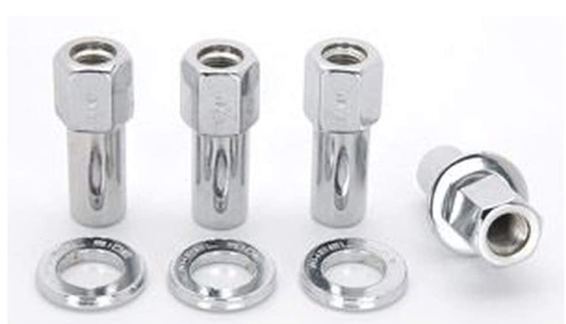 Weld Open End Lug Nuts w/ Centered Washers 1/2in. RH - 4pk. Weld Open End Lug Nuts w/ Centered Washers 1/2in. RH - 4pk.