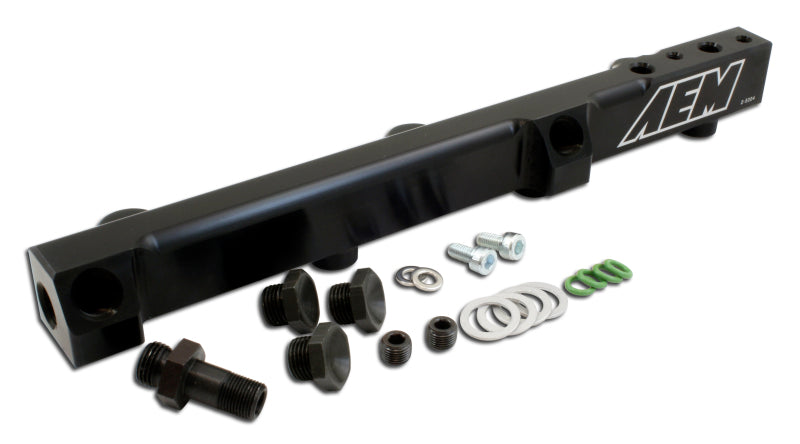 AEM 90-93 Accord DX/LX/SE/EX & 92-01 Prelude S/Si/Si VTEC Black Fuel Rail AEM 90-93 Accord DX/LX/SE/EX & 92-01 Prelude S/Si/Si VTEC Black Fuel Rail