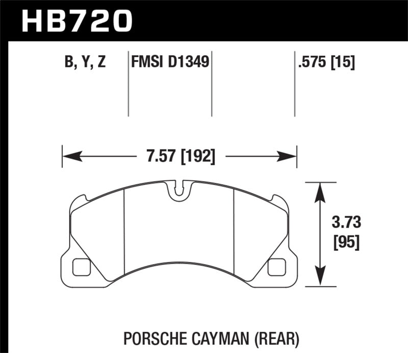 Hawk 10-16 Porsche Panamera / 08-15 Porsche Cayenne Performance Ceramic Street Front Brake Pads Hawk 10-16 Porsche Panamera / 08-15 Porsche Cayenne Performance Ceramic Street Front Brake Pads