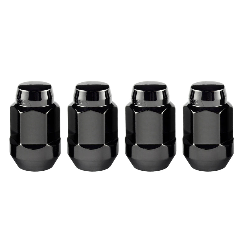 McGard Hex Lug Nut (Cone Seat Bulge Style) 1/2-20 / 3/4 Hex / 1.45in. Length (4-pack) - Black McGard Hex Lug Nut (Cone Seat Bulge Style) 1/2-20 / 3/4 Hex / 1.45in. Length (4-pack) - Black