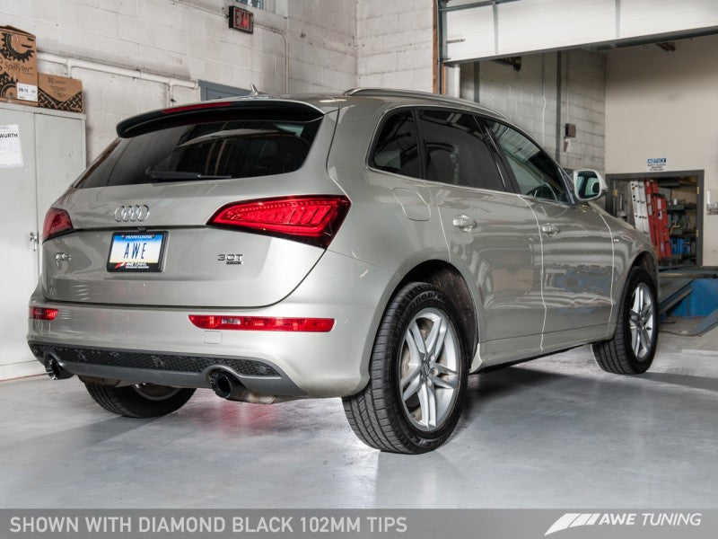 AWE Tuning Audi 8R Q5 3.2L Non-Resonated Exhaust System (Downpipe-Back) - Diamond Black Tips AWE Tuning Audi 8R Q5 3.2L Non-Resonated Exhaust System (Downpipe-Back) - Diamond Black Tips