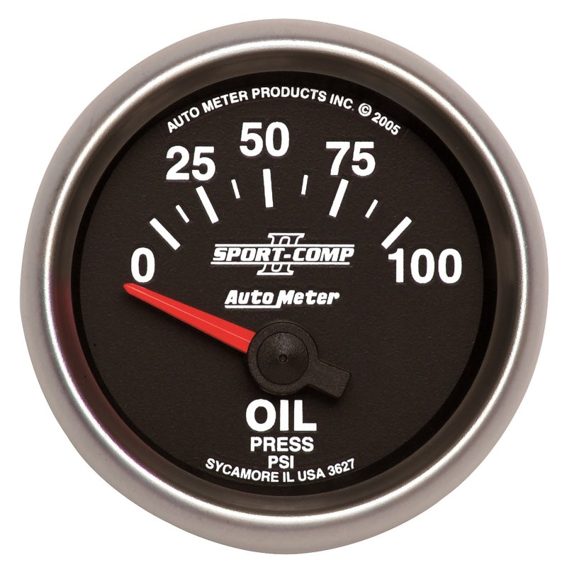 Autometer Sport-Comp II 52mm 0-100 PSI Short Sweep Electronic Oil Pressure Gauge Autometer Sport-Comp II 52mm 0-100 PSI Short Sweep Electronic Oil Pressure Gauge