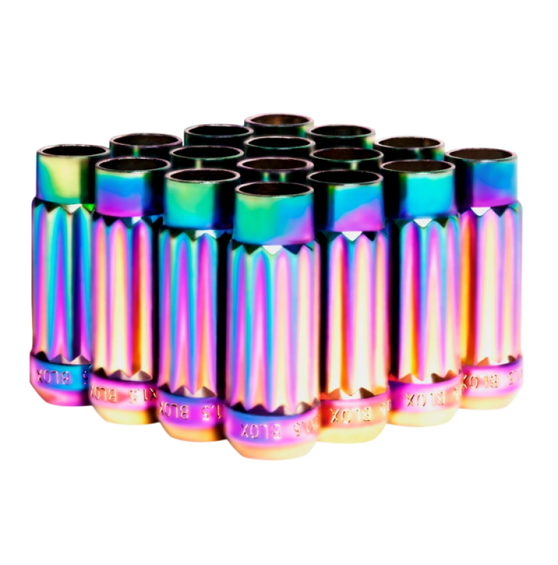 BLOX Racing 12-Sided P17 Tuner Lug Nuts 12x1.25 - NEO Chrome Steel - Set of 16 BLOX Racing 12-Sided P17 Tuner Lug Nuts 12x1.25 - NEO Chrome Steel - Set of 16