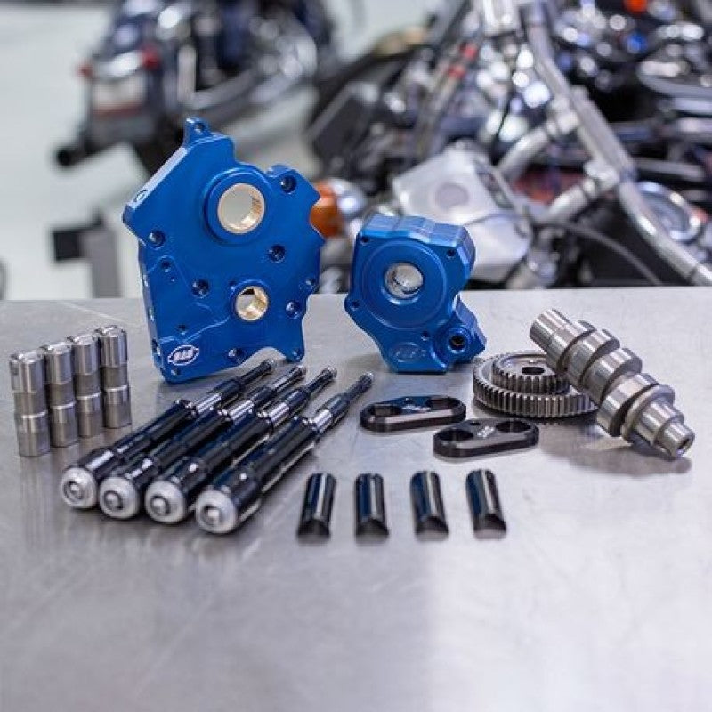 S&S Cycle 2017+ M8 Models Gear Drive 475G Cam Chest Kit w/ Black Pushrod Tubes - Oil Cooled S&S Cycle 2017+ M8 Models Gear Drive 475G Cam Chest Kit w/ Black Pushrod Tubes - Oil Cooled