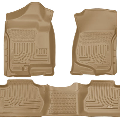 Husky Liners 07-12 Chevy Silverado/GMC Sierra Extended Cab WeatherBeater Combo Tan Floor Liners
