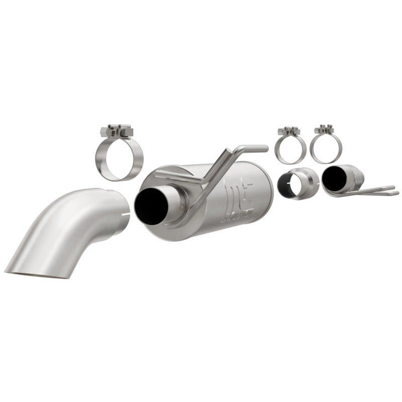 MagnaFlow Cat-Back, SS, 2.5/3in, Turn Down In Front Rear Tire 2015 Ford F150 2.7L V6T Ext Cab MagnaFlow Cat-Back, SS, 2.5/3in, Turn Down In Front Rear Tire 2015 Ford F150 2.7L V6T Ext Cab
