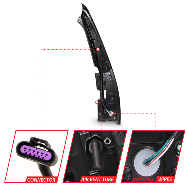 ANZO 2007-2014 Chevrolet TahOE Led Taillights Red/Clear ANZO 2007-2014 Chevrolet TahOE Led Taillights Red/Clear