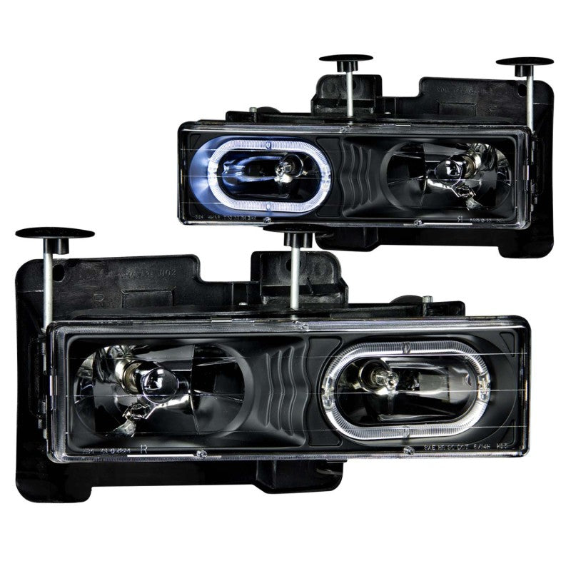 ANZO 1988-1998 Chevrolet C1500 Crystal Headlights Black w/ Halo ANZO 1988-1998 Chevrolet C1500 Crystal Headlights Black w/ Halo