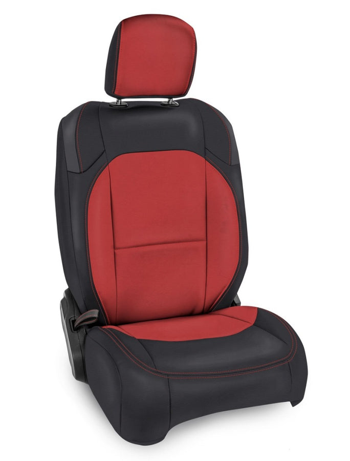 PRP 2018+ Jeep Wrangler JLU/4 Door/Jeep Gladiator JT/ Non-Rubicon Front Seat Covers(Pair) -Black/Red PRP 2018+ Jeep Wrangler JLU/4 Door/Jeep Gladiator JT/ Non-Rubicon Front Seat Covers(Pair) -Black/Red