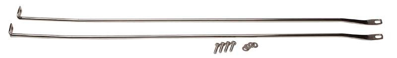 Kentrol 97-06 Jeep Wrangler TJ Strut Rod Kit - Polished Silver Kentrol 97-06 Jeep Wrangler TJ Strut Rod Kit - Polished Silver