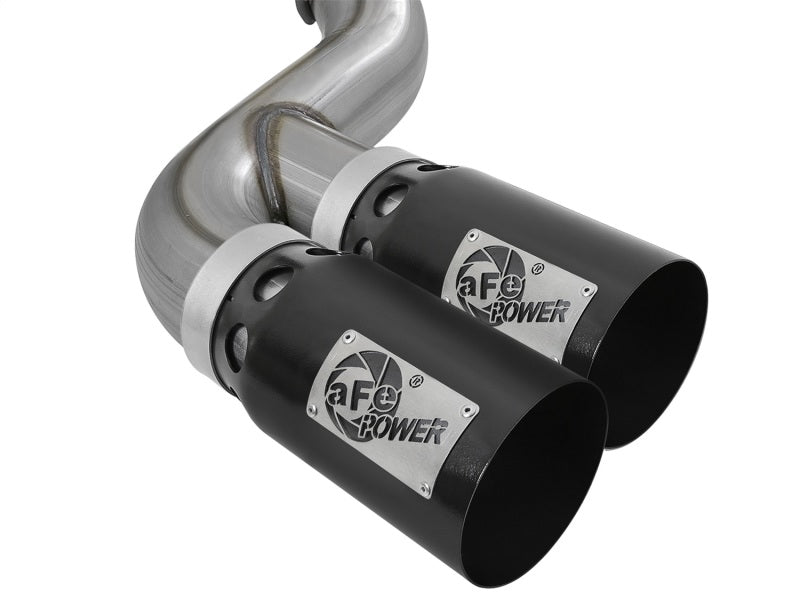 aFe Rebel XD 4in SS DPF-Back Exhaust 17-18 FOrd Diesel Trucks V8-6.7L (td) w/ Dual Black Tips aFe Rebel XD 4in SS DPF-Back Exhaust 17-18 FOrd Diesel Trucks V8-6.7L (td) w/ Dual Black Tips