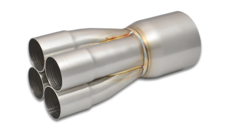 Vibrant 4-1 SS Merge Collectors (1-3/4in Inlet Slipover ID 3in Merge Outlet OD) - Sold Individually Vibrant 4-1 SS Merge Collectors (1-3/4in Inlet Slipover ID 3in Merge Outlet OD) - Sold Individually