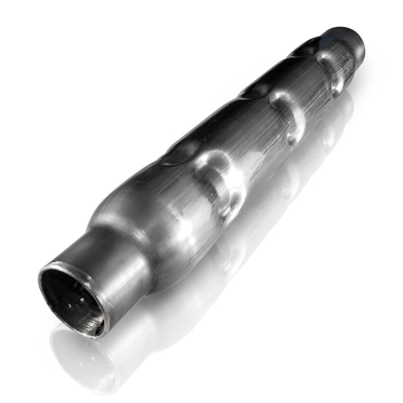 Stainless Works 2.5in CHAMBERED ROUND MUFFLER (MILL FINISH) Stainless Works 2.5in CHAMBERED ROUND MUFFLER (MILL FINISH)