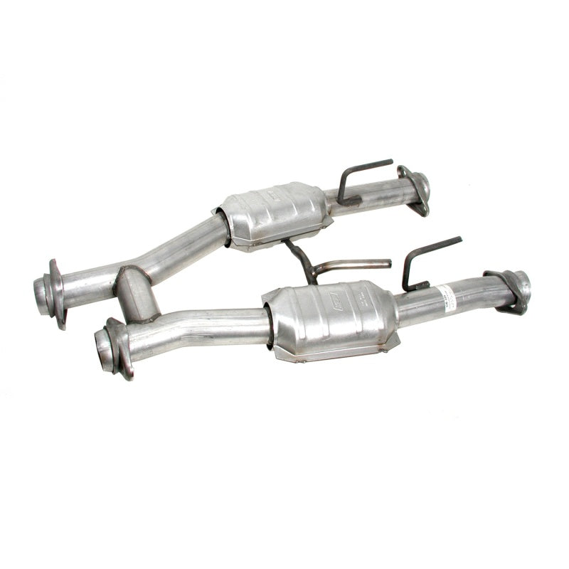 BBK 79-93 Mustang 5.0 Short Mid H Pipe With Catalytic Converters 2-1/2 For BBK Long Tube Headers BBK 79-93 Mustang 5.0 Short Mid H Pipe With Catalytic Converters 2-1/2 For BBK Long Tube Headers