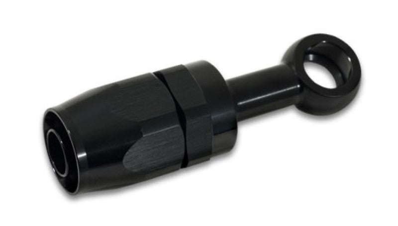 Vibrant -8AN Banjo Hose End Fitting for use with M12 or 7/16in Banjo Bolt - Aluminum Black Vibrant -8AN Banjo Hose End Fitting for use with M12 or 7/16in Banjo Bolt - Aluminum Black