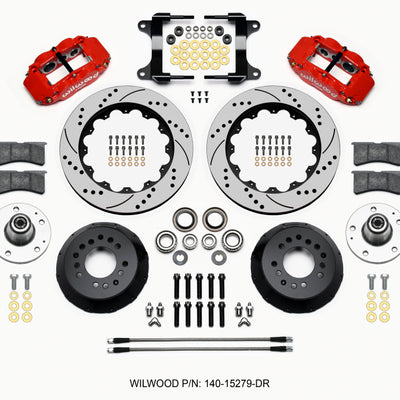 Wilwood Narrow Superlite 6R Front Hub Kit 14.00in Drill Red 82-92 Camaro//Firebird