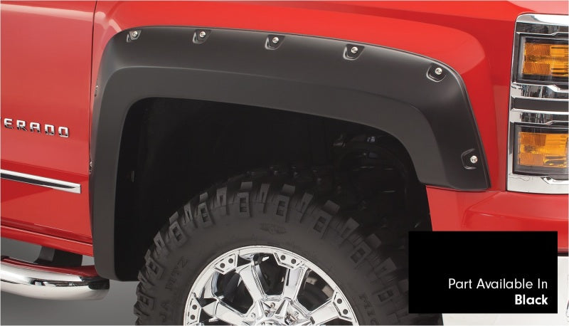Bushwacker 16-18 Chevy Silverado 1500 Fleetside Pocket Style Flares 4pc 69.3in Bed - Black Bushwacker 16-18 Chevy Silverado 1500 Fleetside Pocket Style Flares 4pc 69.3in Bed - Black