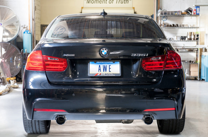 AWE Tuning BMW F3X 335i/435i Touring Edition Axle-Back Exhaust - Diamond Black Tips (90mm) AWE Tuning BMW F3X 335i/435i Touring Edition Axle-Back Exhaust - Diamond Black Tips (90mm)