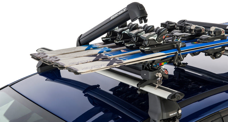 Rhino-Rack Universal Ski/Snowboard Carrier - Fits 4 Pairs of Skis or 2 Snowboards - Black Rhino-Rack Universal Ski/Snowboard Carrier - Fits 4 Pairs of Skis or 2 Snowboards - Black