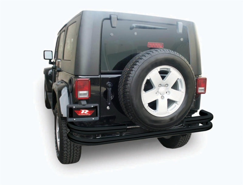 Rampage 2007-2018 Jeep Wrangler(JK) Double Tube Rear Bumper - Black Rampage 2007-2018 Jeep Wrangler(JK) Double Tube Rear Bumper - Black