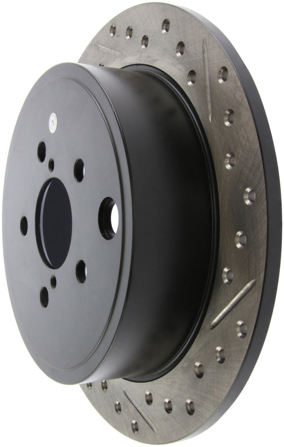 StopTech 08-10 Impreza WRX (Exc STi)/08-10 Impreza Coupe/Sedan Slotted & Drilled Left Rear Rotor StopTech 08-10 Impreza WRX (Exc STi)/08-10 Impreza Coupe/Sedan Slotted & Drilled Left Rear Rotor