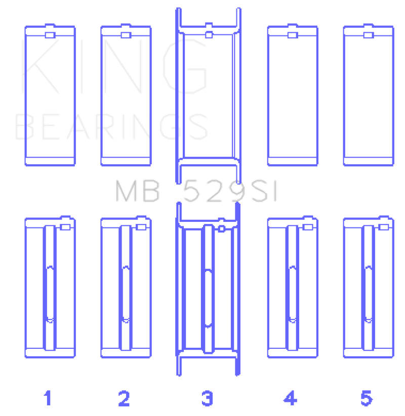 King Engine Bearings Ford V8 221 Main Bearing Set King Engine Bearings Ford V8 221 Main Bearing Set
