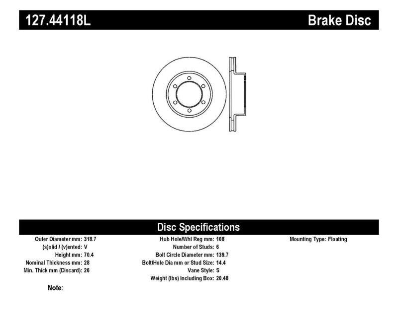 StopTech 00-06 Toyota Tundra / 01-07 Toyota Sequoia Front Left Slotted & Drilled Rotor StopTech 00-06 Toyota Tundra / 01-07 Toyota Sequoia Front Left Slotted & Drilled Rotor