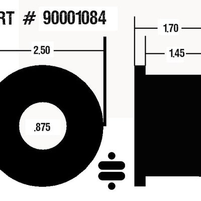 Ridetech 1.7in Wide Poly Bushing 7/8in ID