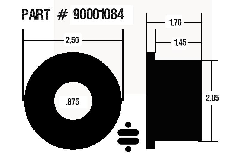 Ridetech 1.7in Wide Poly Bushing 7/8in ID Ridetech 1.7in Wide Poly Bushing 7/8in ID