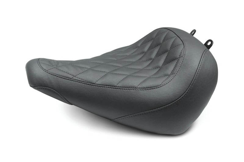 Mustang 18-21 Harley Fat Boy Wide Tripper Solo Seat Diamond Stitch - Black Mustang 18-21 Harley Fat Boy Wide Tripper Solo Seat Diamond Stitch - Black