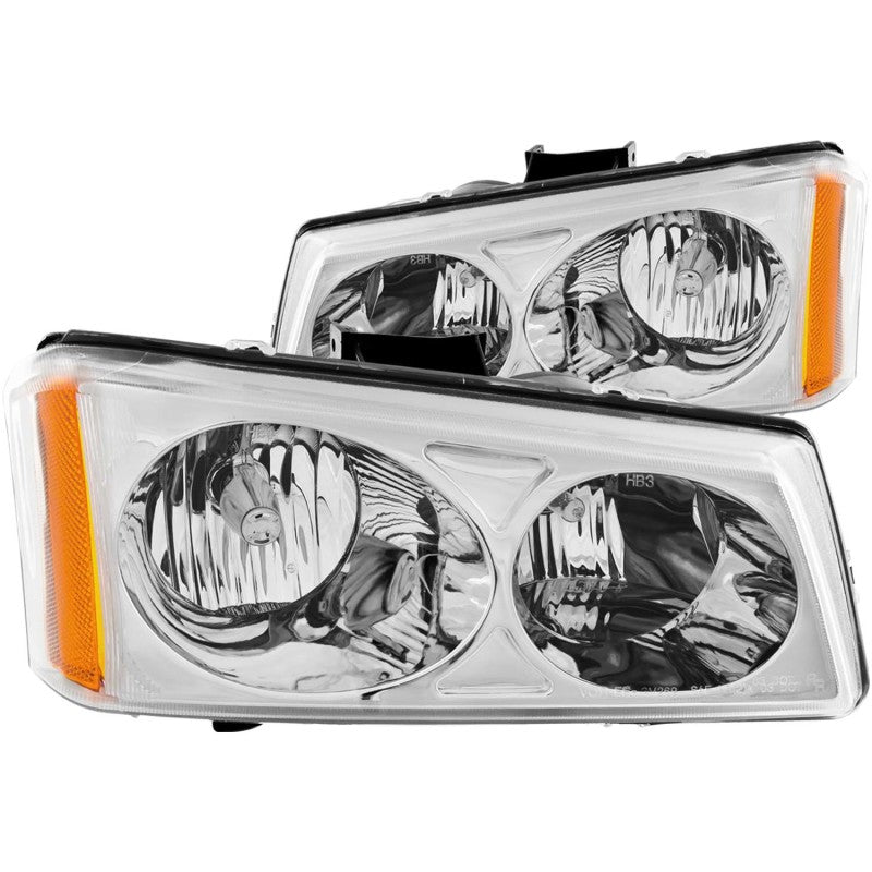 ANZO 2003-2006 Chevrolet Silverado 1500 Crystal Headlights Chrome ANZO 2003-2006 Chevrolet Silverado 1500 Crystal Headlights Chrome