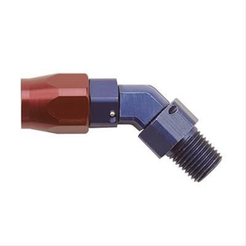 Fragola -8AN x 45 Degree Hose End x 1/4 NPT - Black Fragola -8AN x 45 Degree Hose End x 1/4 NPT - Black
