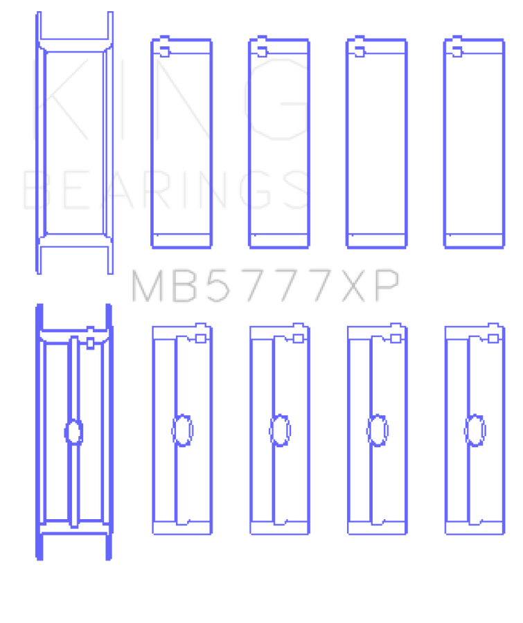 King Engine Bearings Dart LS Next Block (Size STD) Performance Main Bearing Set King Engine Bearings Dart LS Next Block (Size STD) Performance Main Bearing Set
